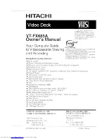 Hitachi VT-FX685A Owner'S Manual preview