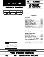 Предварительный просмотр 1 страницы Hitachi VT-FX685A Service Manual