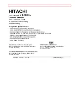 Hitachi VT-M181A Owner'S Manual preview