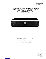 Hitachi VT-M840E Instruction Manual preview