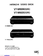 Hitachi VT-M920E Instruction Manual preview