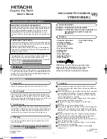 Hitachi VT-MX410E Owner'S Manual preview