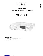 Hitachi VTL1100E Instruction Manual preview