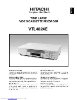 Hitachi VTL4024E Instruction Manual preview