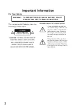 Preview for 2 page of Hitachi VZ-HD3600A User Manual