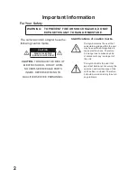 Preview for 2 page of Hitachi VZ-HD4000A User Manual