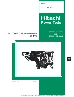 Предварительный просмотр 1 страницы Hitachi W 4YD Technical Data And Service Manual