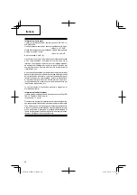 Preview for 40 page of Hitachi WF 4H2 Handling Instructions Manual