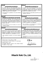 Preview for 38 page of Hitachi WF 4V Handling Instructions Manual