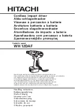 Hitachi WH 12DAF Handling Instructions Manual preview