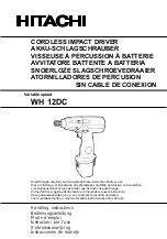 Hitachi WH 12DC Handling Instructions Manual preview