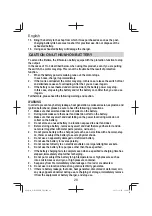 Предварительный просмотр 28 страницы Hitachi WH 14DBDL2 Handling Instruction