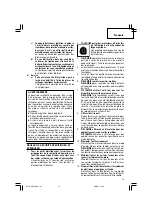 Предварительный просмотр 19 страницы Hitachi WH 14DCAL Safety Instructions And Instruction Manual