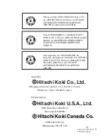 Preview for 76 page of Hitachi WH 14DM Instruction And Safety Manual