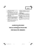 Предварительный просмотр 49 страницы Hitachi WH 18DBDL Safety Instructions And Instruction Manual