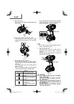 Preview for 14 page of Hitachi WH 18DBFL2 Safety And Instruction Manual