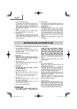 Preview for 16 page of Hitachi WH 18DBFL2 Safety And Instruction Manual