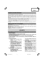 Предварительный просмотр 17 страницы Hitachi WH 18DGL Safety Instructions And Instruction Manual