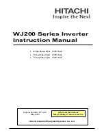 Preview for 1 page of Hitachi WJ200 Series Software Instruction Manual