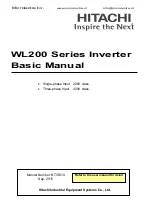 Preview for 1 page of Hitachi WL200 Series Basic Manual