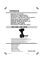 Hitachi WM 14DBL Handling Instructions Manual предпросмотр