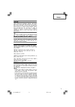 Предварительный просмотр 75 страницы Hitachi WM 14DBL Handling Instructions Manual