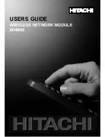 Предварительный просмотр 1 страницы Hitachi WNM80 User Manual