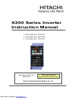 Preview for 1 page of Hitachi X200-002SFE/NFU Instruction Manuals