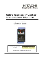 Preview for 1 page of Hitachi X200 Series Instruction Manual