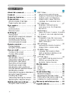 Preview for 2 page of Hitachi X260 - CP XGA LCD Projector User'S Manual And Operating Manual