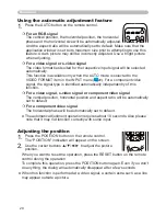 Preview for 20 page of Hitachi X260 - CP XGA LCD Projector User'S Manual And Operating Manual