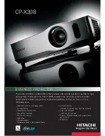 Предварительный просмотр 1 страницы Hitachi X308 - CP XGA LCD Projector Brochure