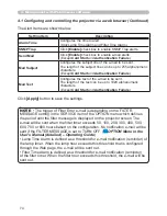 Preview for 74 page of Hitachi X807 - CP XGA LCD Projector Network Manual