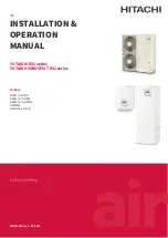 Preview for 1 page of Hitachi YUTAKI H Combi HWD-WE-220S Installation & Operation Manual