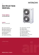 Hitachi YUTAKI Series Instruction Manual preview