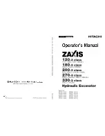 Предварительный просмотр 1 страницы Hitachi ZAXIS 120-3 class Operator'S Manual