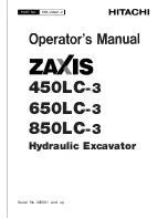 Hitachi ZAXIS 450LC-3 Operator'S Manual preview