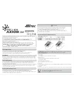 Preview for 1 page of HITEC AXION 2 Instruction Manual