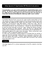 Preview for 1 page of HITEC Spectra 75 Instructions