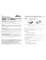 HITEC SRX12 Instruction Manual предпросмотр