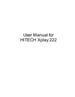 Preview for 1 page of Hitech Xplay 222 User Manual