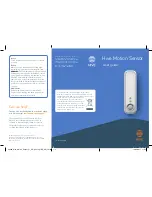 Hive Motion Sensor User Manual предпросмотр