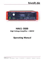 hivolt HA61-3B30 Operating Manual предпросмотр