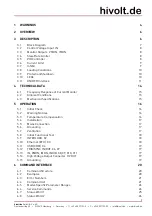 Preview for 2 page of hivolt HA61-3B30 Operating Manual