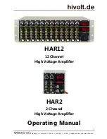 Preview for 1 page of hivolt HAR12 Operating Manual