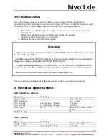 Preview for 11 page of hivolt HAR12 Operating Manual