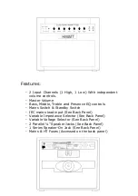 Preview for 4 page of HIWATT Custom 50 SA112 Combo Owner'S Manual