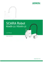 Hiwin SCARA Robot RS405-LU User Manual preview