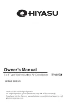 Hiyasu ASE9U2I-HN Owner'S Manual предпросмотр