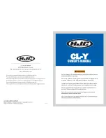 HJC CL-Y Owner'S Manual preview